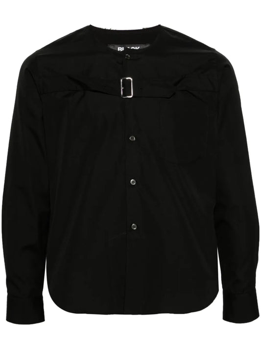 Buckle-Detailed Poplin Shirt