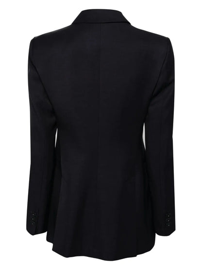 Peak-Lapels Double-Breasted Blazer