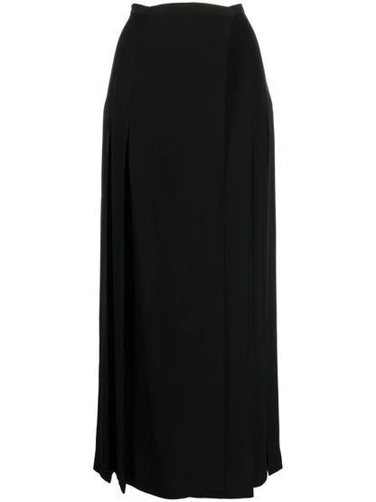 Pleated Wrap Skirt
