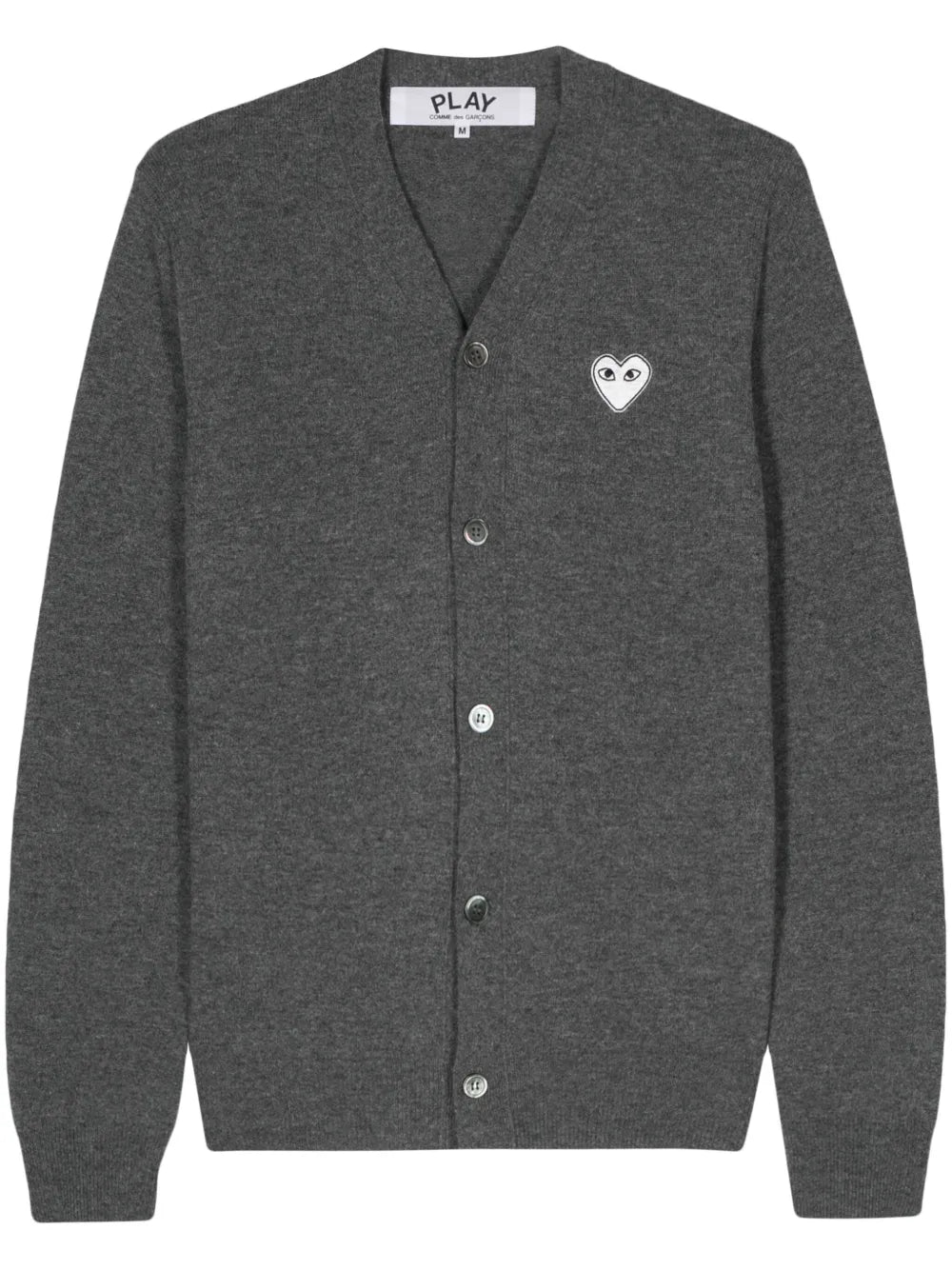 Heart-Patch Wool Cardigan