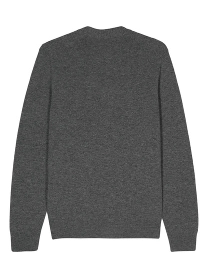 Heart-Patch Wool Cardigan