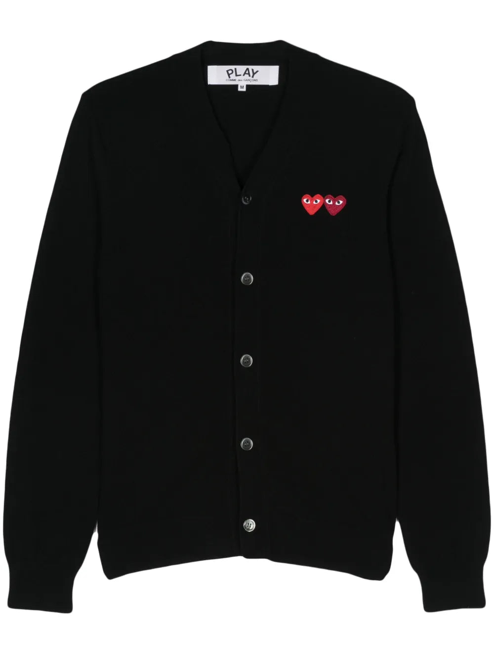 Heart-Patch Wool Cardigan