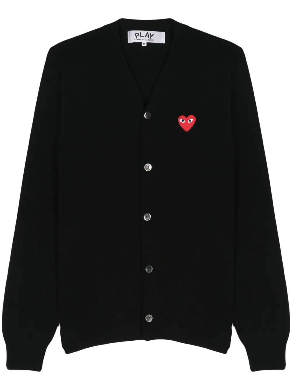 Heart-Patch Wool Cardigan
