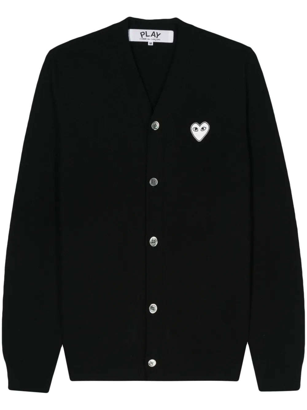 Heart-Patch Wool Cardigan