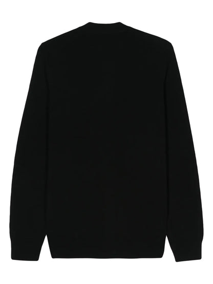 Heart-Patch Wool Cardigan