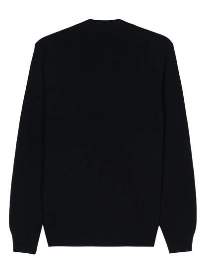 Heart-Patch Wool Cardigan
