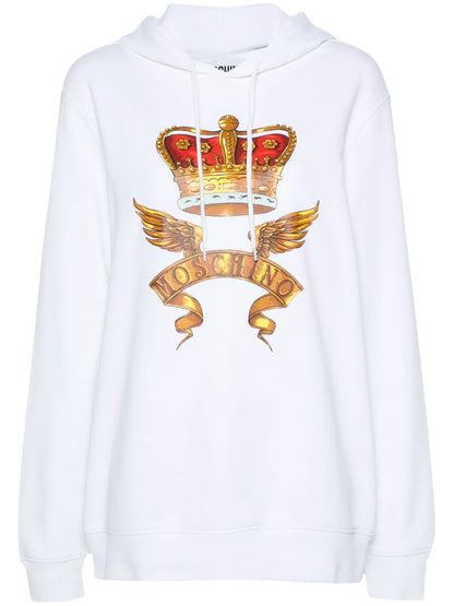 Crown-Print Hoodie