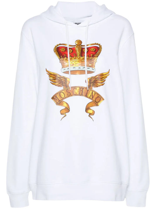 Crown-Print Hoodie