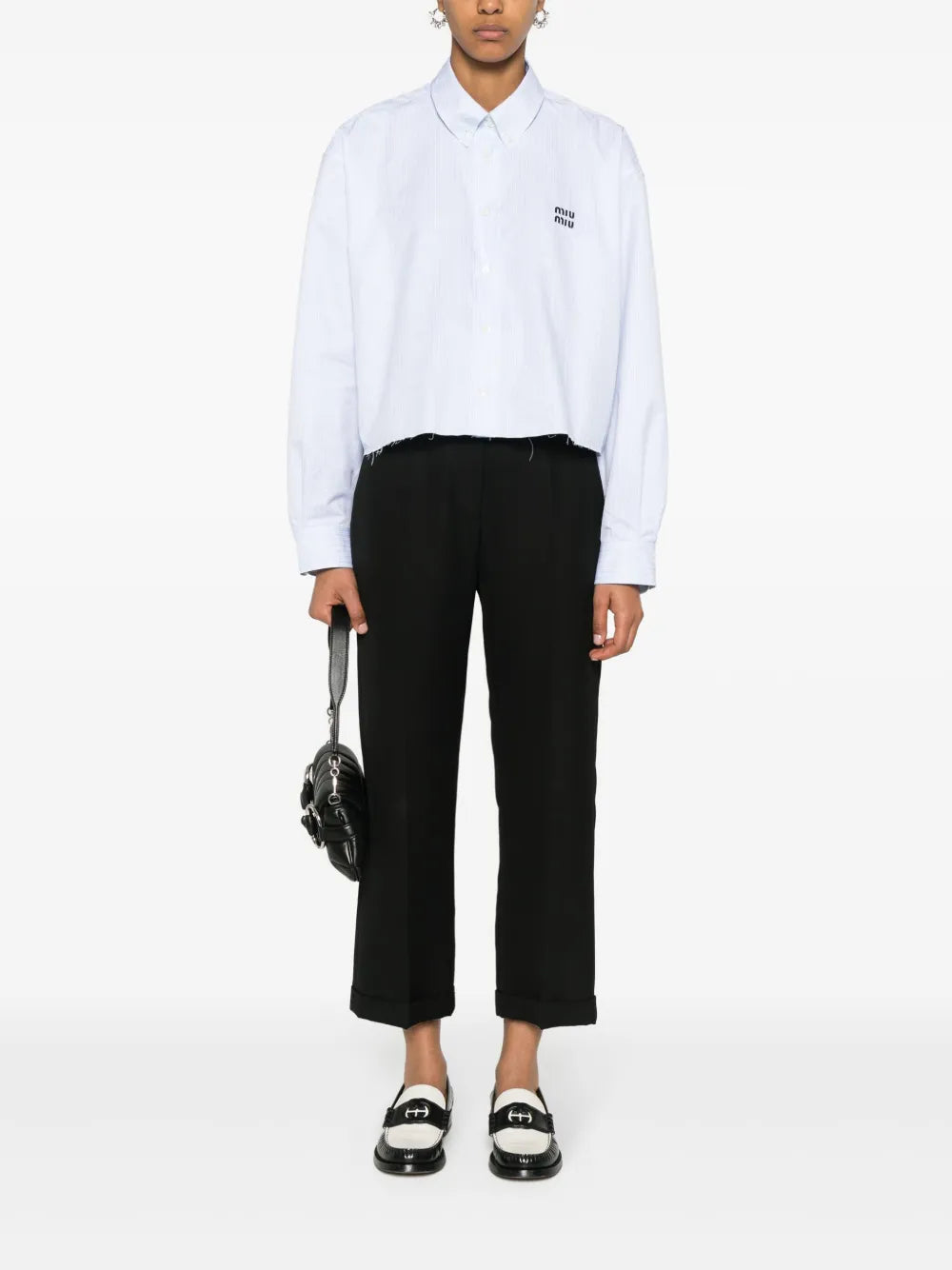 Logo-Embroidered Striped Shirt