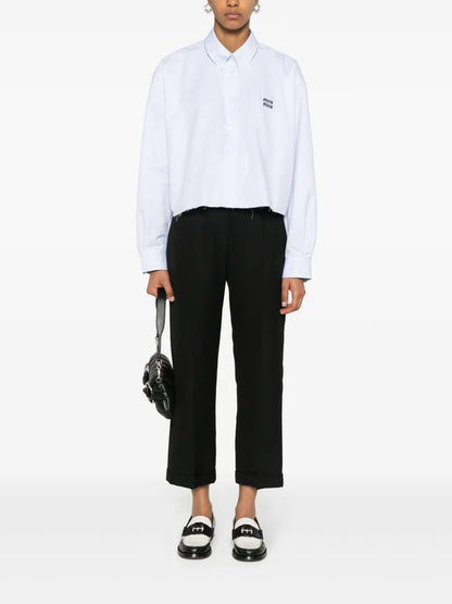 Logo-Embroidered Striped Shirt