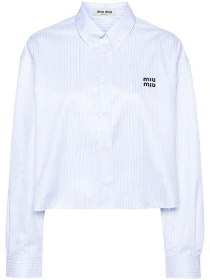 Logo-Embroidered Striped Shirt