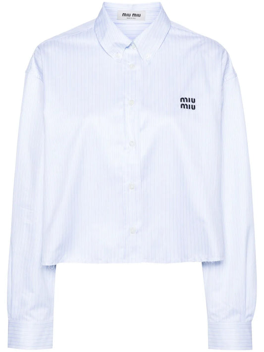 Logo-Embroidered Striped Shirt