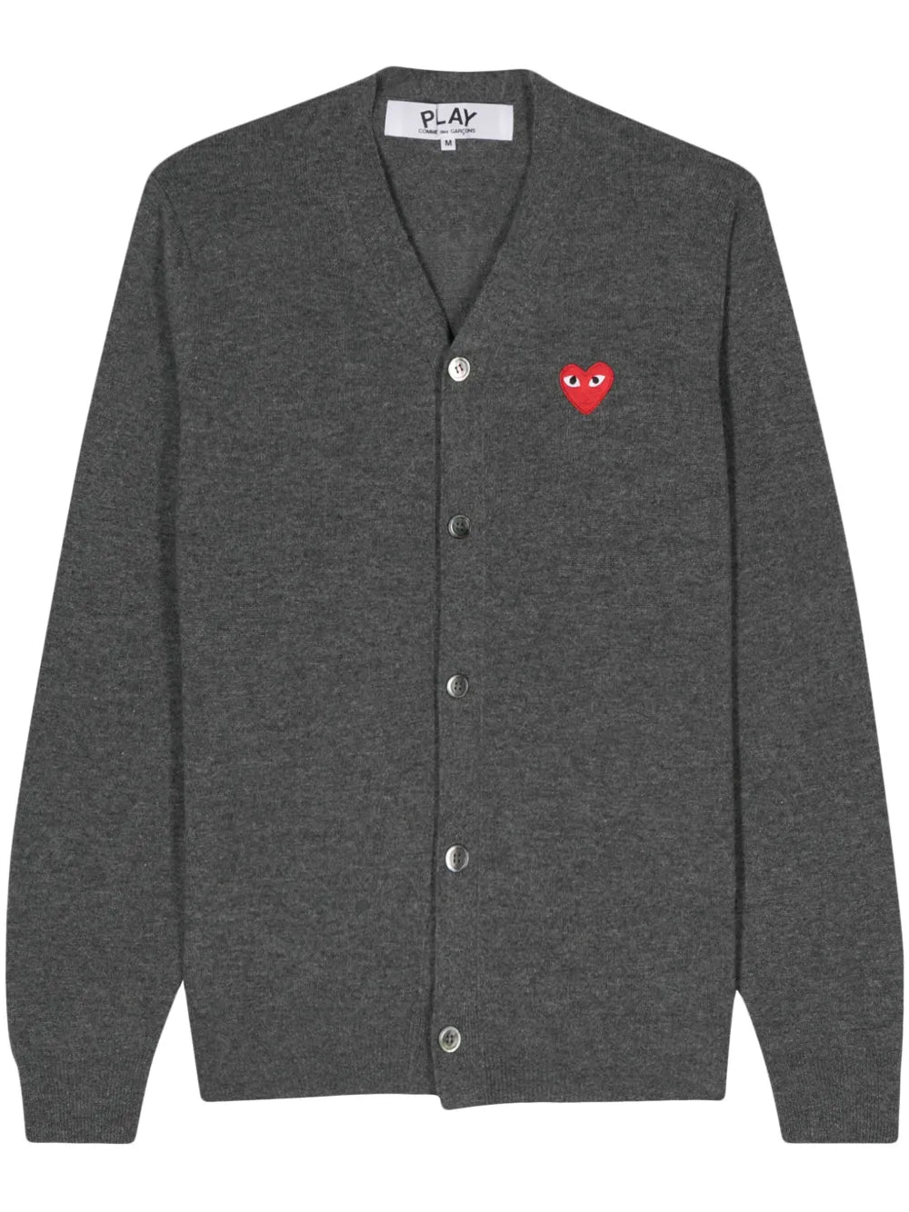 Heart-Patch Wool Cardigan