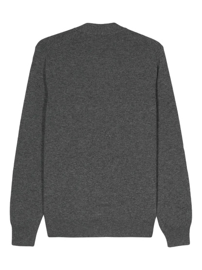 Heart-Patch Wool Cardigan