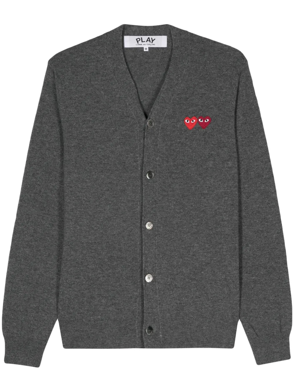 Heart-Patch Wool Cardigan