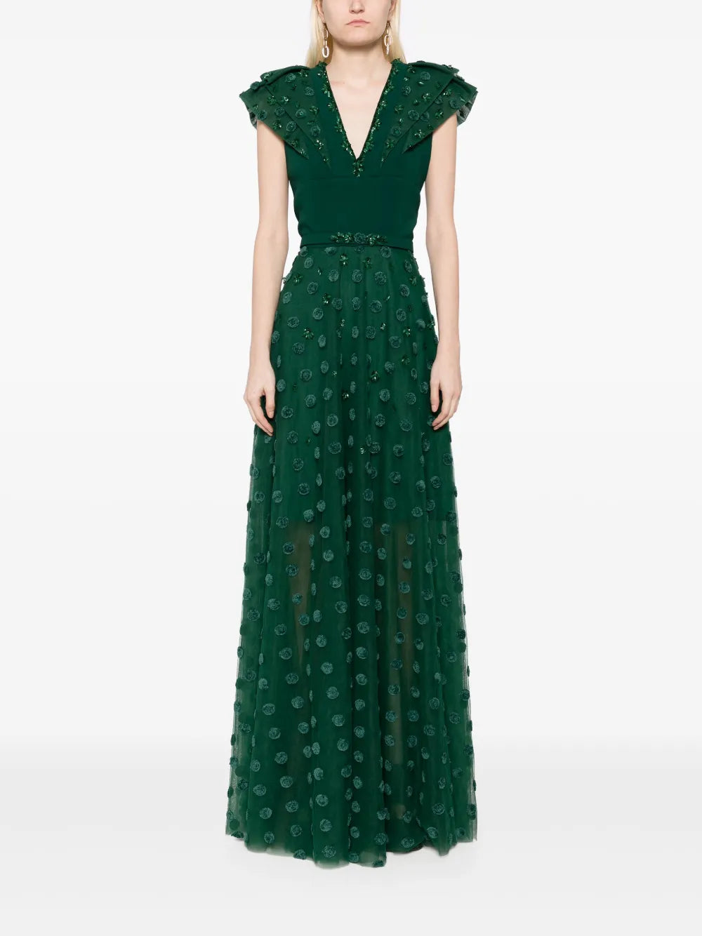 Polka Dot Beaded Tulle Dress