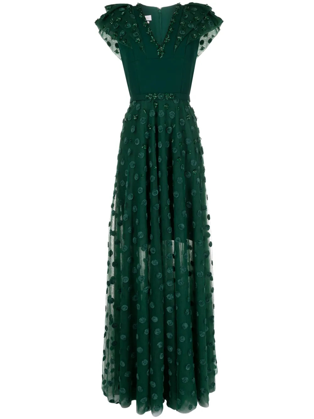 Polka Dot Beaded Tulle Dress