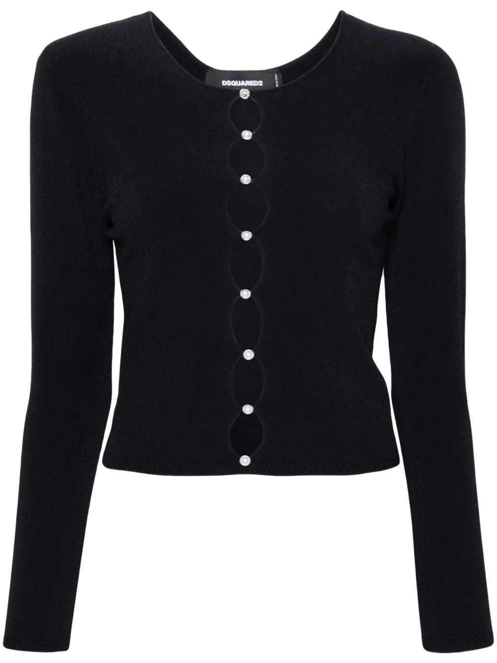 Pearl-Embellished Knit Top