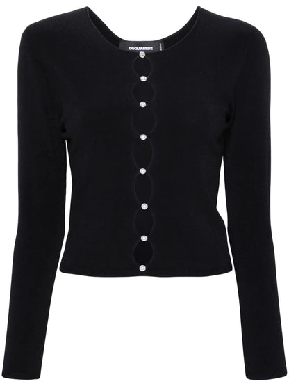 Pearl-Embellished Knit Top