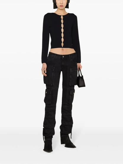Pearl-Embellished Knit Top