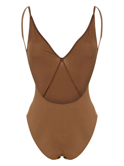 V-Neck One-Piece Swimsuit