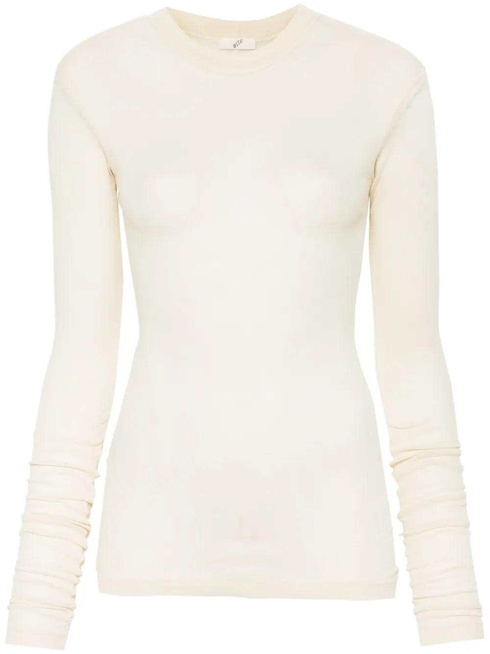 Ribbed Semi-Sheer Organic Cotton T-Shirt