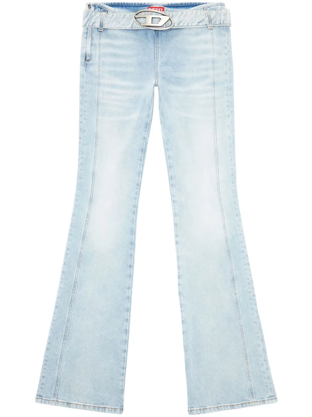 D-Ebbey Belted Flared Jeans