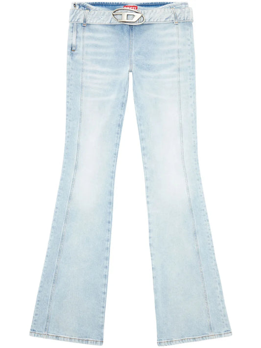 D-Ebbey Belted Flared Jeans