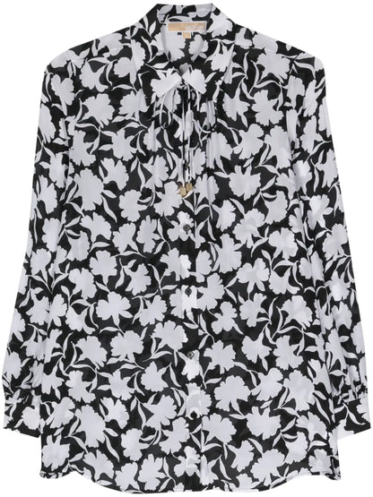 Shadow Floral Crepe Shirt
