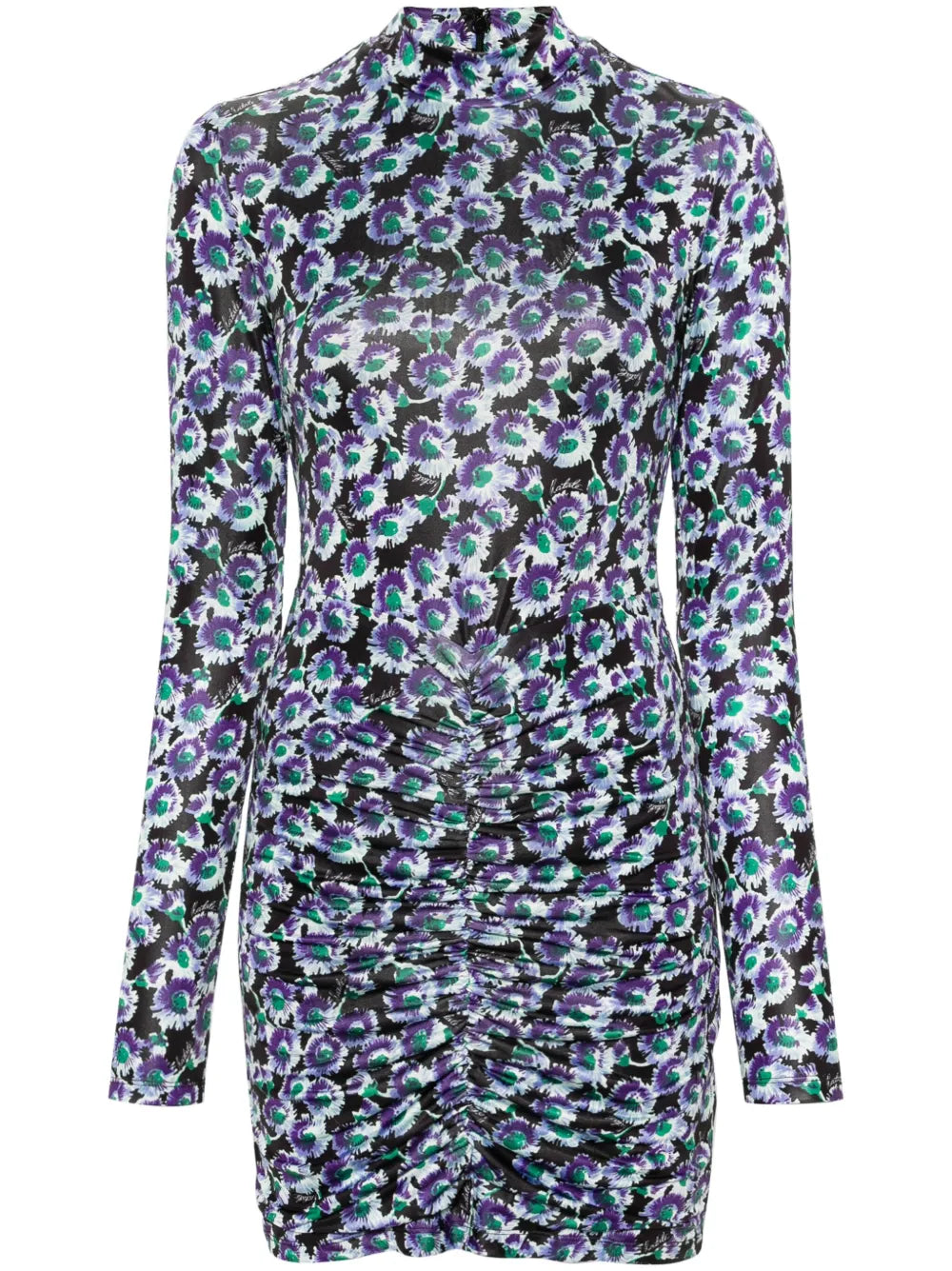 Floral-Print Ruched Minidress
