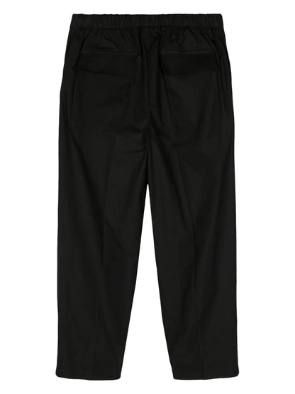 Drawstring-Waist Wide-Leg Trousers