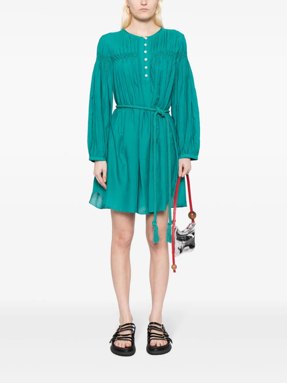 Adeliani Belted Short Dress