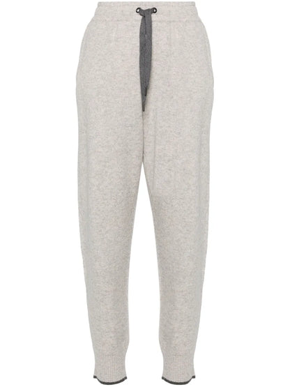 Mid-Rise Cashmere Track Trousers