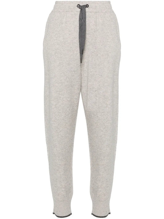 Mid-Rise Cashmere Track Trousers