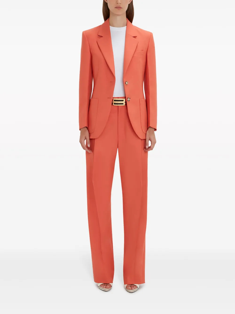 Patch-Pocket Single-Breasted Blazer