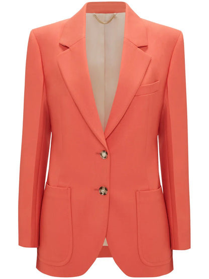 Patch-Pocket Single-Breasted Blazer