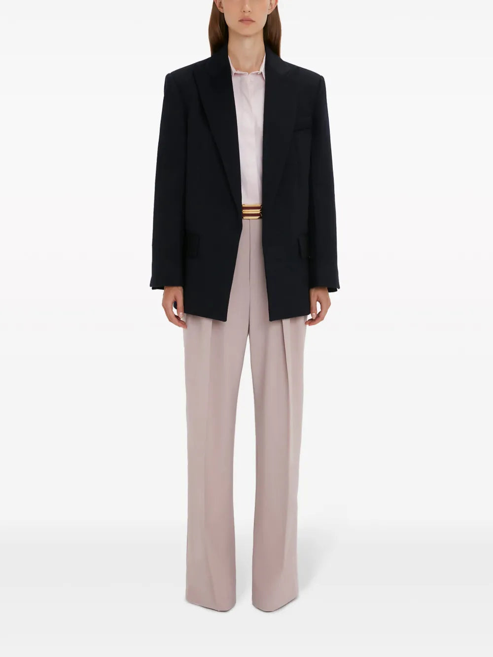 Peak-Lapel Wool-Cashmere Blazer