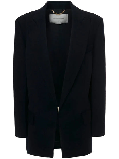 Peak-Lapel Wool-Cashmere Blazer