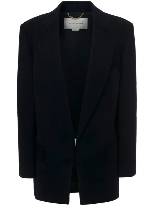 Peak-Lapel Wool-Cashmere Blazer