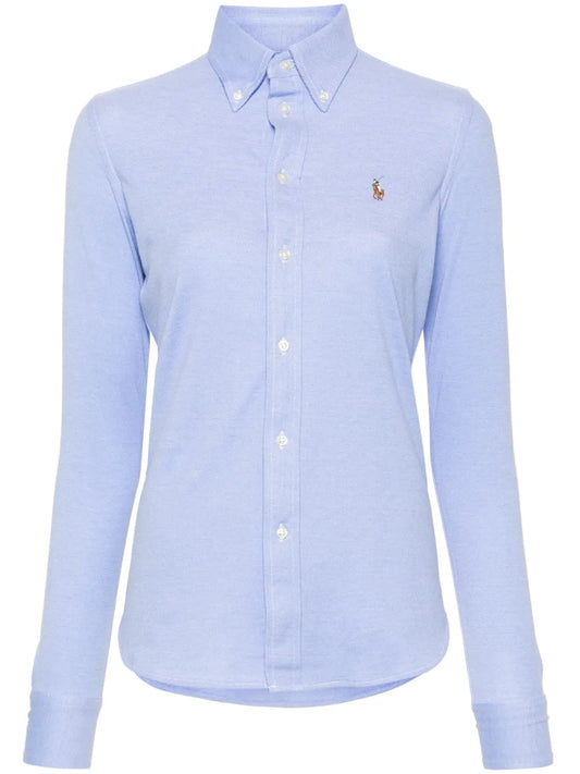 Polo Pony-Embroidered Cotton Shirt