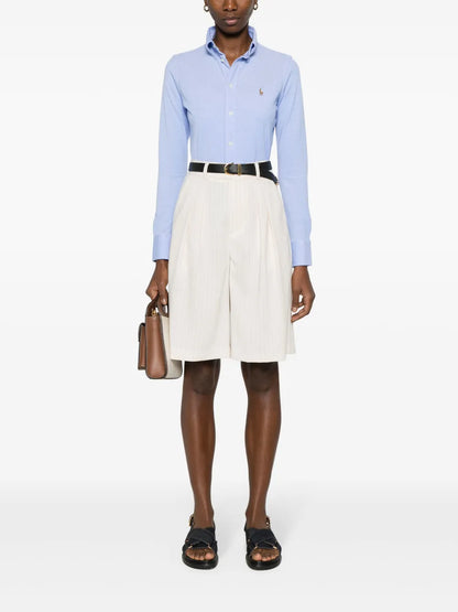 Polo Pony-Embroidered Cotton Shirt