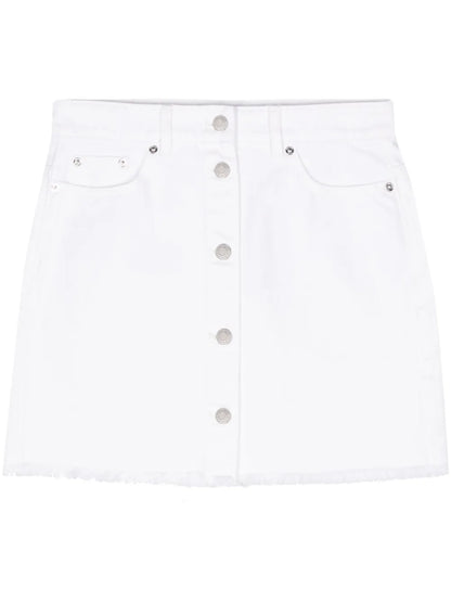 Frayed Denim Mini Skirt