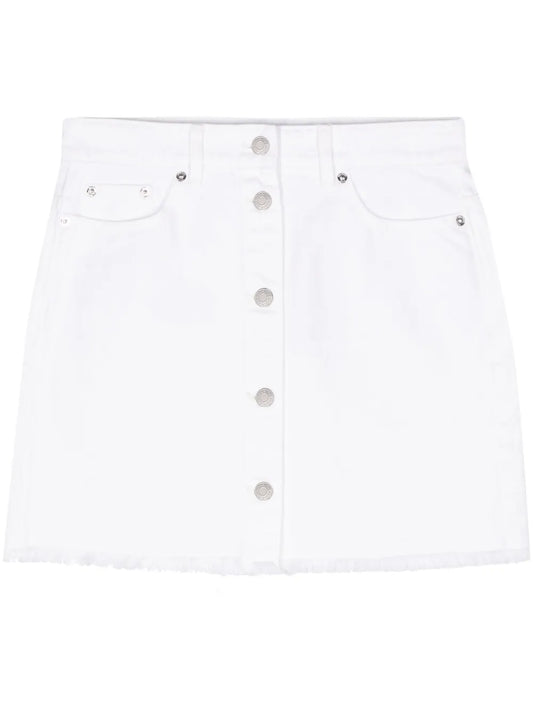 Frayed Denim Mini Skirt
