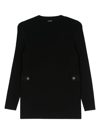 Button-Up Ribbed Cardigan