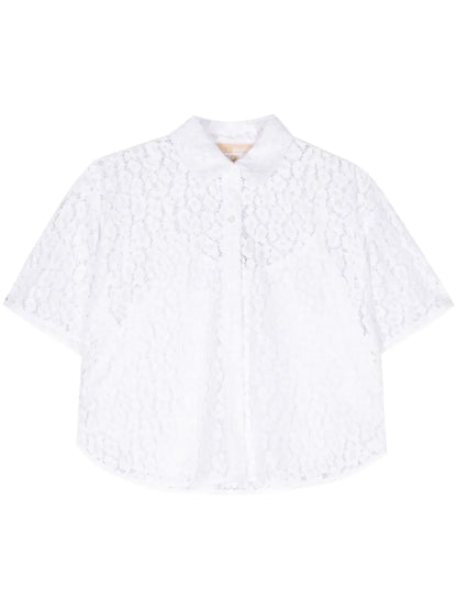 Leopard Corded-Lace Shirt