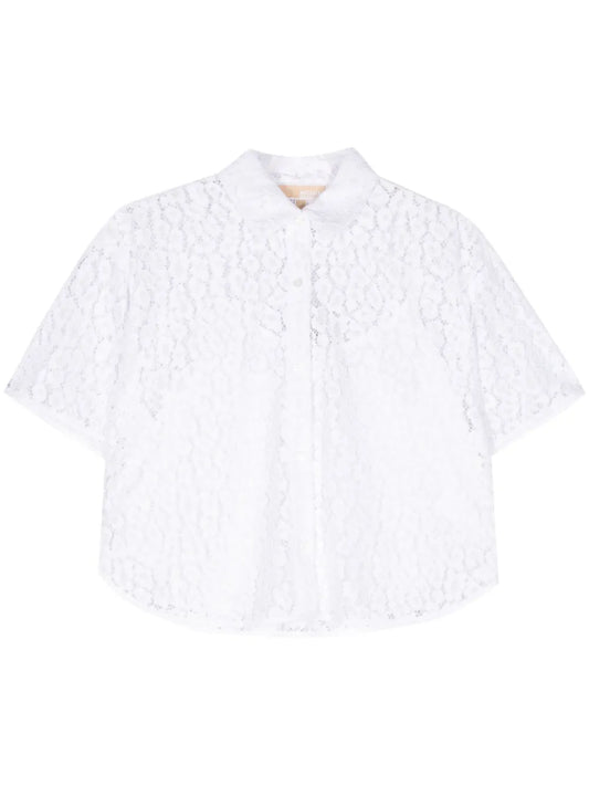 Leopard Corded-Lace Shirt