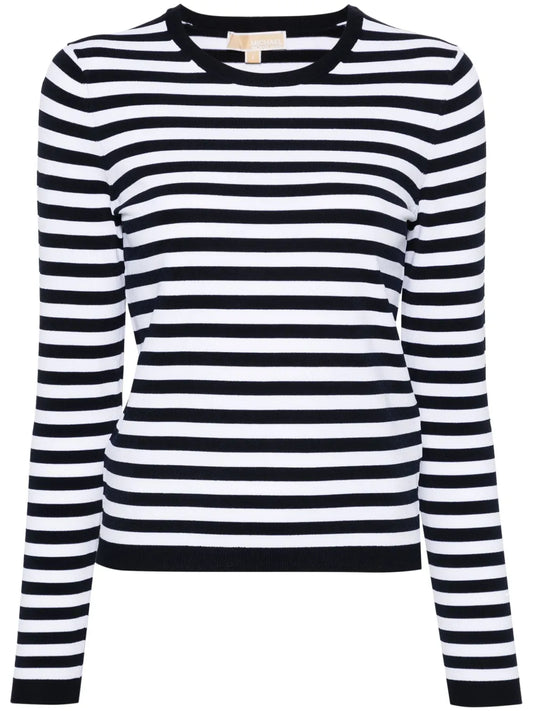 Striped Fine-Knit Jumper