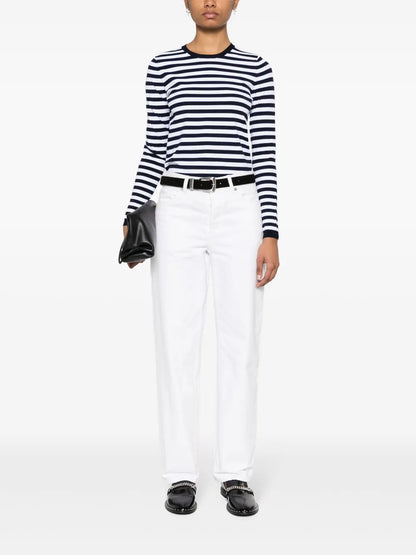 Striped Fine-Knit Jumper