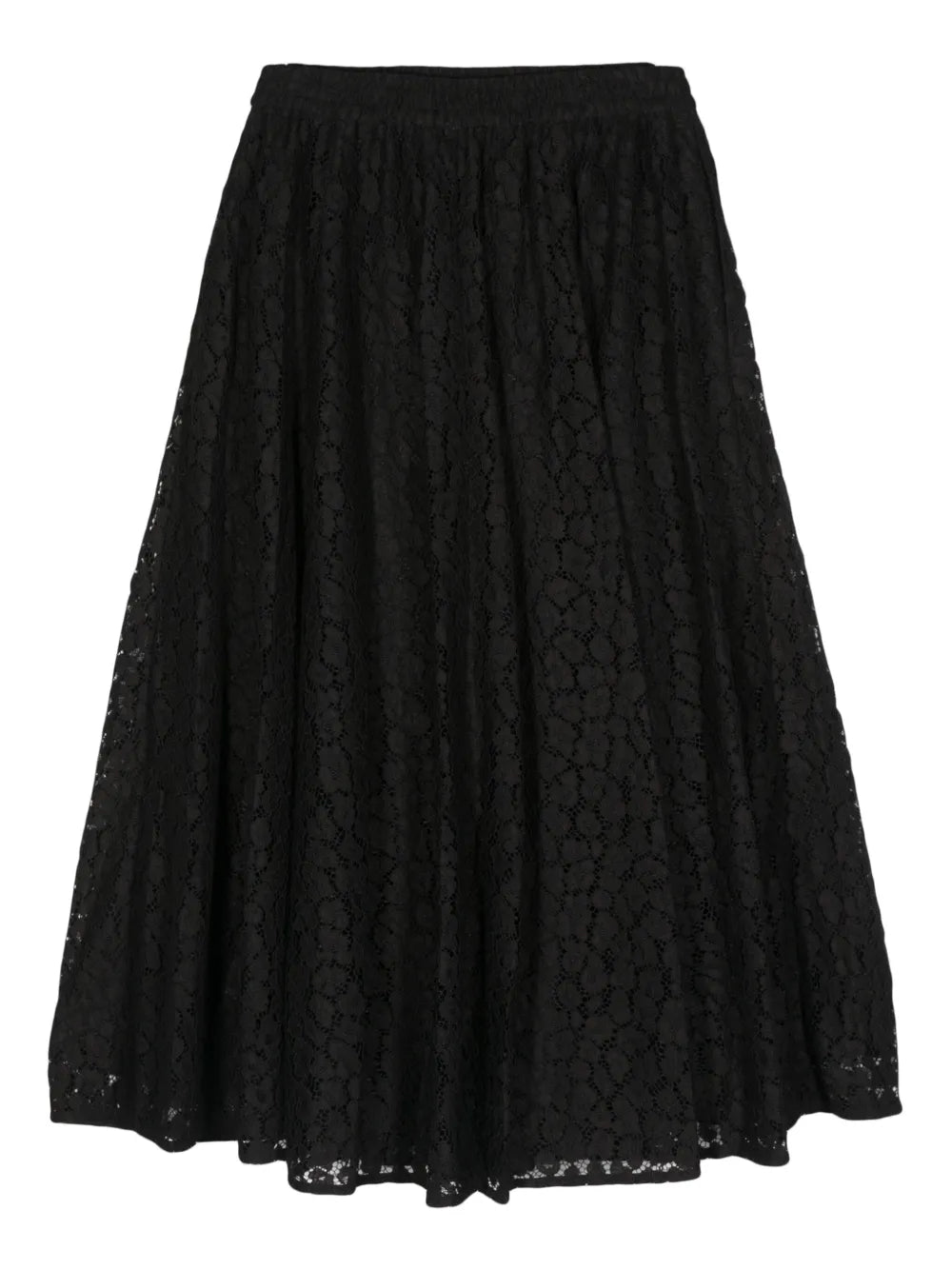 Leopard Corded-Lace Midi Skirt
