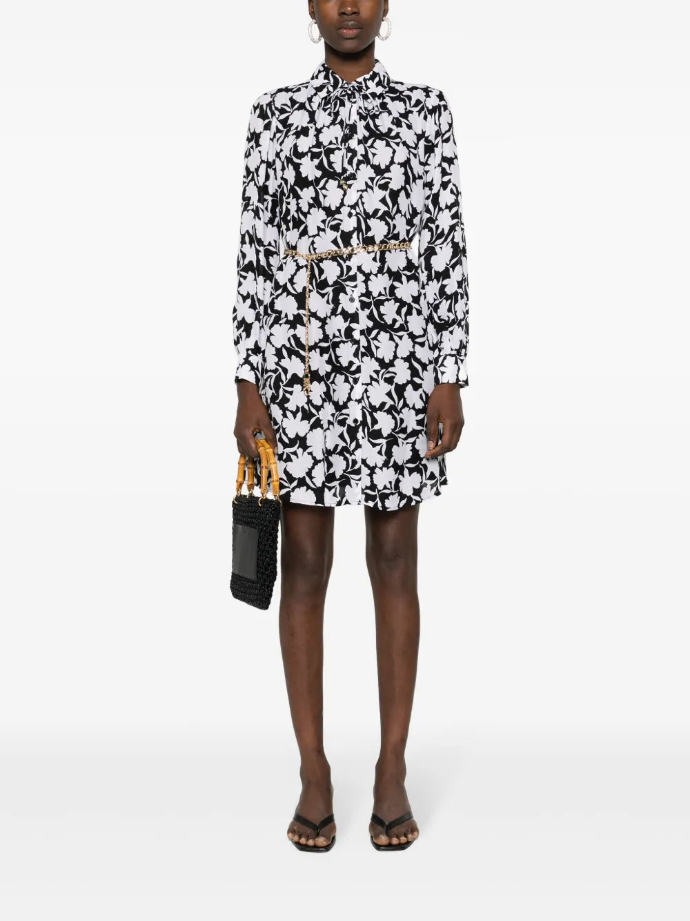 Floral Crepe Mini Dress